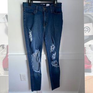 Fashion Nova dark washed ripped jeans